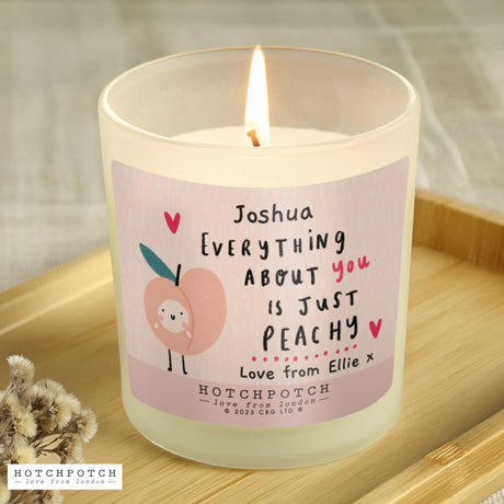 Personalised Hotchpotch Peachy Scented Candle Jar: 1 - Candles By Hotchpotch