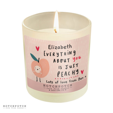 Personalised Hotchpotch Peachy Scented Candle Jar: 5 - Candles By Hotchpotch