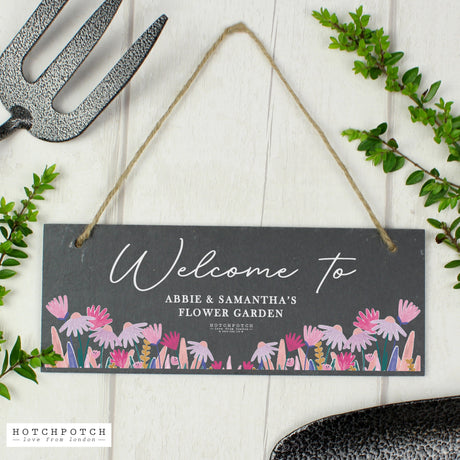 Personalised Hotchpotch Wild Flower Hanging Slate Plaque: 3 - Signs & Plaques By Hotchpotch