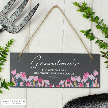 Personalised Hotchpotch Wild Flower Hanging Slate Plaque: 1 - Signs & Plaques By Hotchpotch