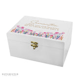 Personalised Hotchpotch Wild Flower White Wooden Keepsake Box: 5 - By Gift Moments