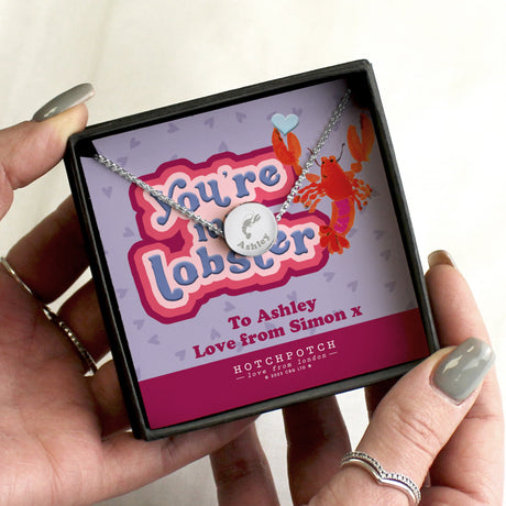 Personalised Hotchpotch Youre My Lobster Sentiment Silver Tone Necklace and Box: 3 - Necklaces By Hotchpotch