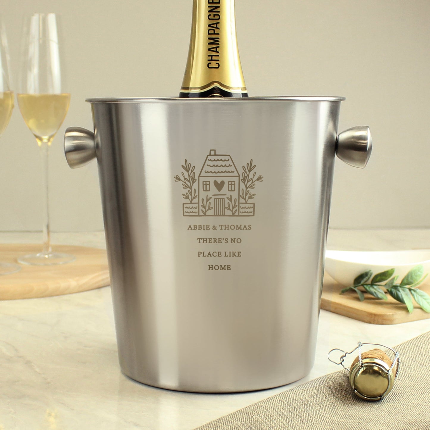 Personalised House Stainless Steel Ice Bucket: 1 - Barware By Gift Moments