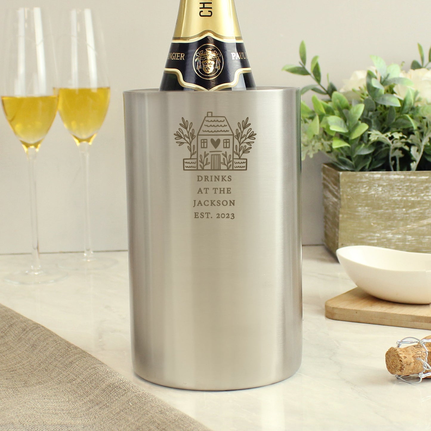 Personalised House Wine Cooler: 2 - Barware By Gift Moments