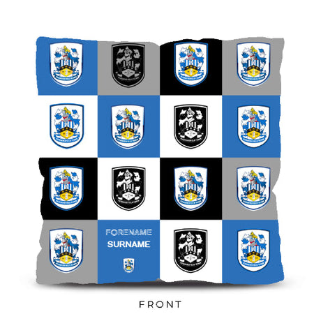 Personalised Huddersfield Town FC Chequered 18’’ Cushion: 1 - Cushions By Huddersfield Town