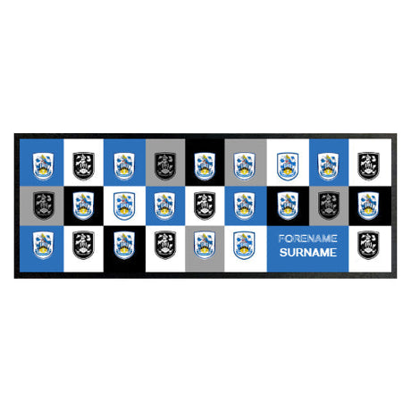 Personalised Huddersfield Town FC Chequered Bar Runner: 1 - Barware By Huddersfield Town