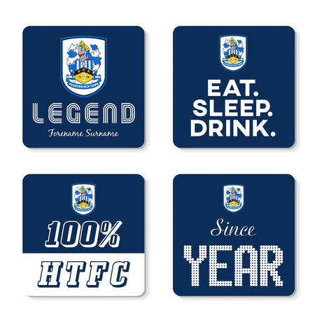 Personalised Huddersfield Town FC Coasters: 1 - Coasters By Huddersfield Town