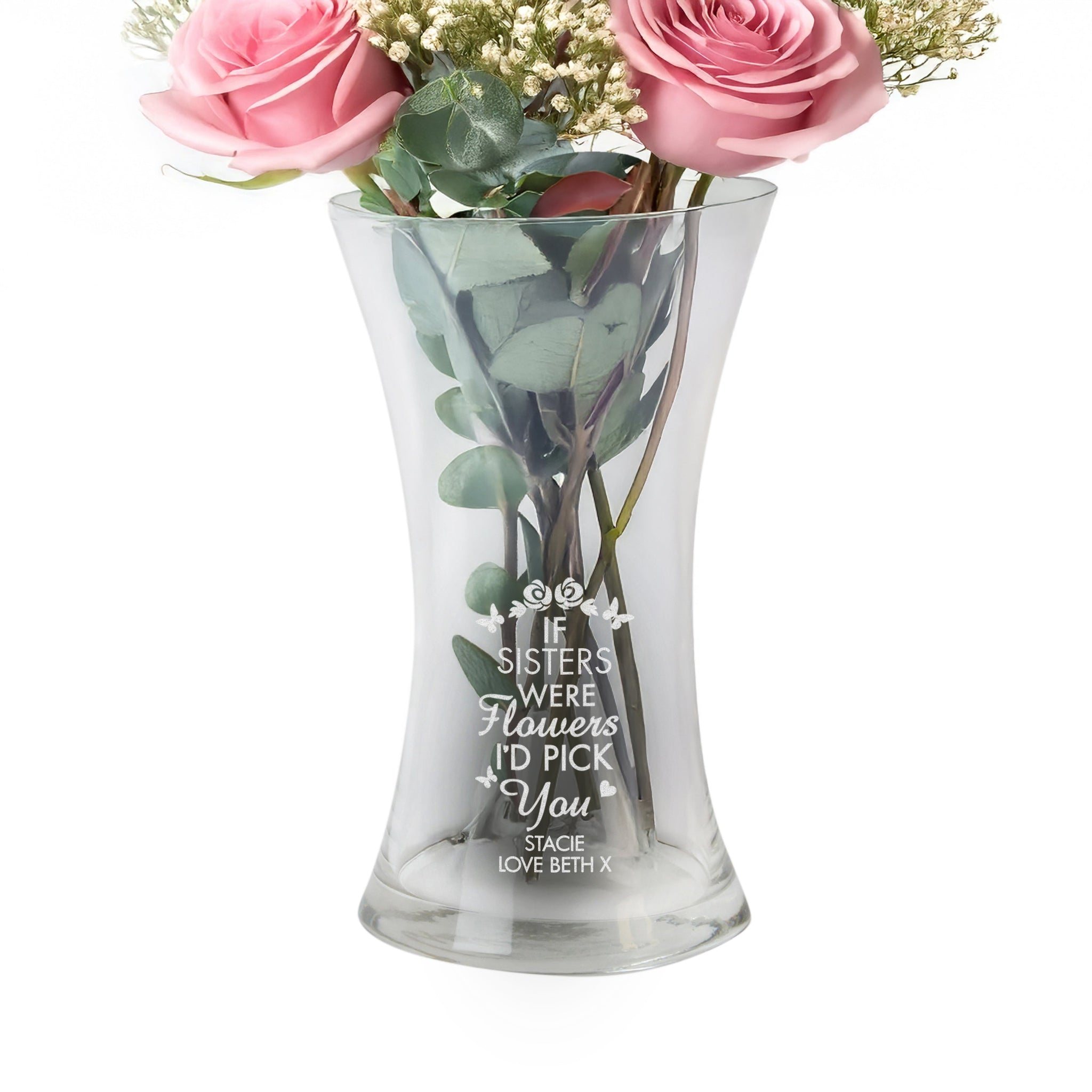 Personalised I’d Pick You Glass Vase: 4 - Vases By Gift Moments