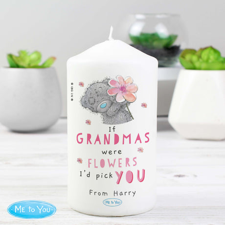 Personalised Me To You If... Were Flowers Pillar Candle: 2 - Candles
