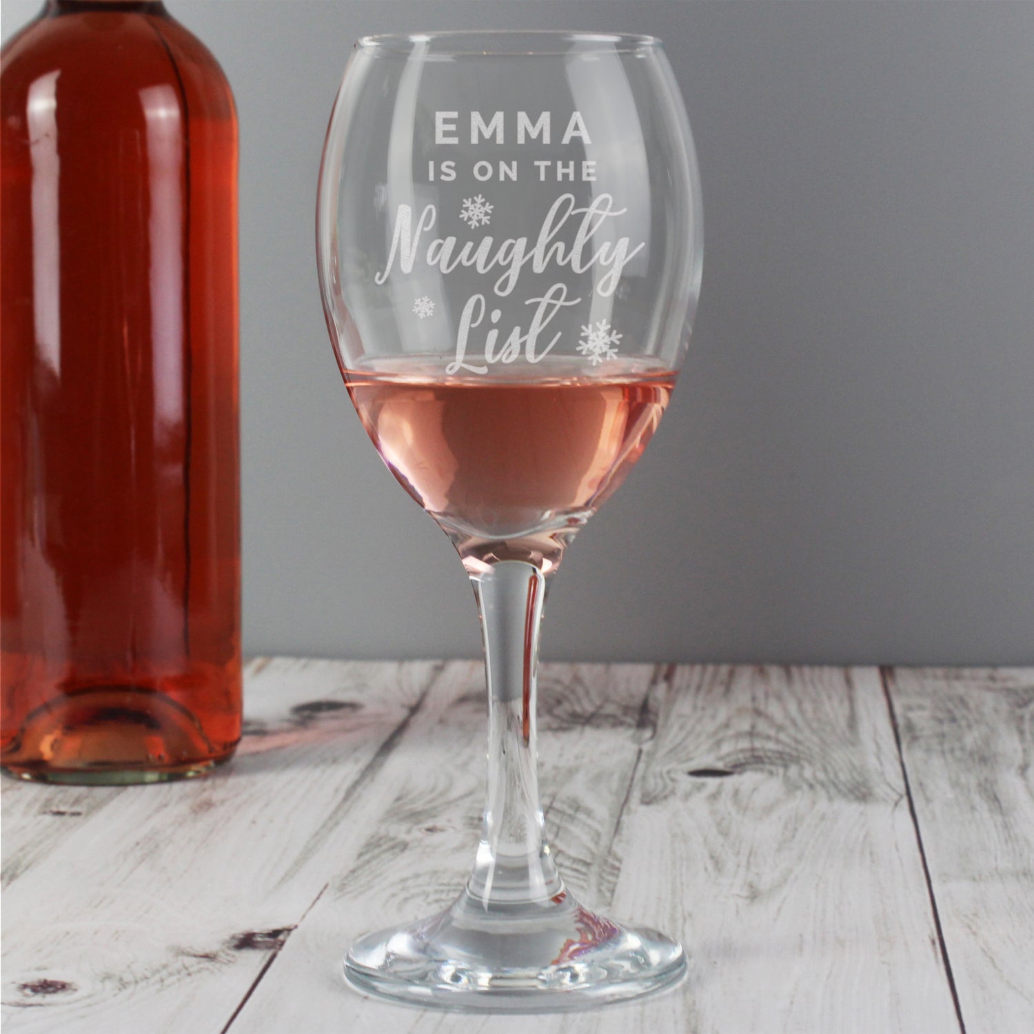 Personalised I’m On The Naughty List Wine Glass: 3 - Wine Glasses By Gift Moments