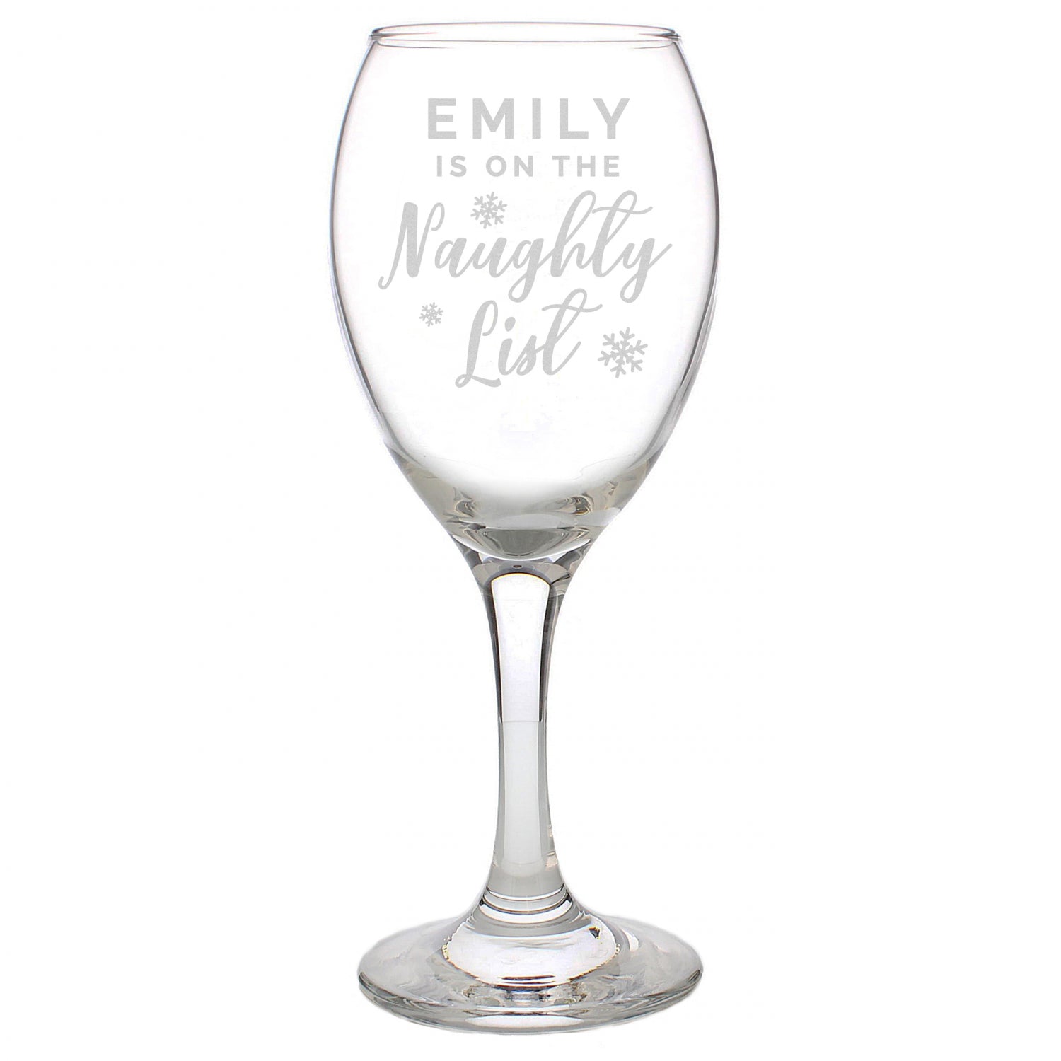Personalised I’m On The Naughty List Wine Glass: 4 - Wine Glasses By Gift Moments