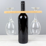 Personalised ’Improves With Wine’ Wine Glass & Bottle Holder: 4 - Barware By Gift Moments
