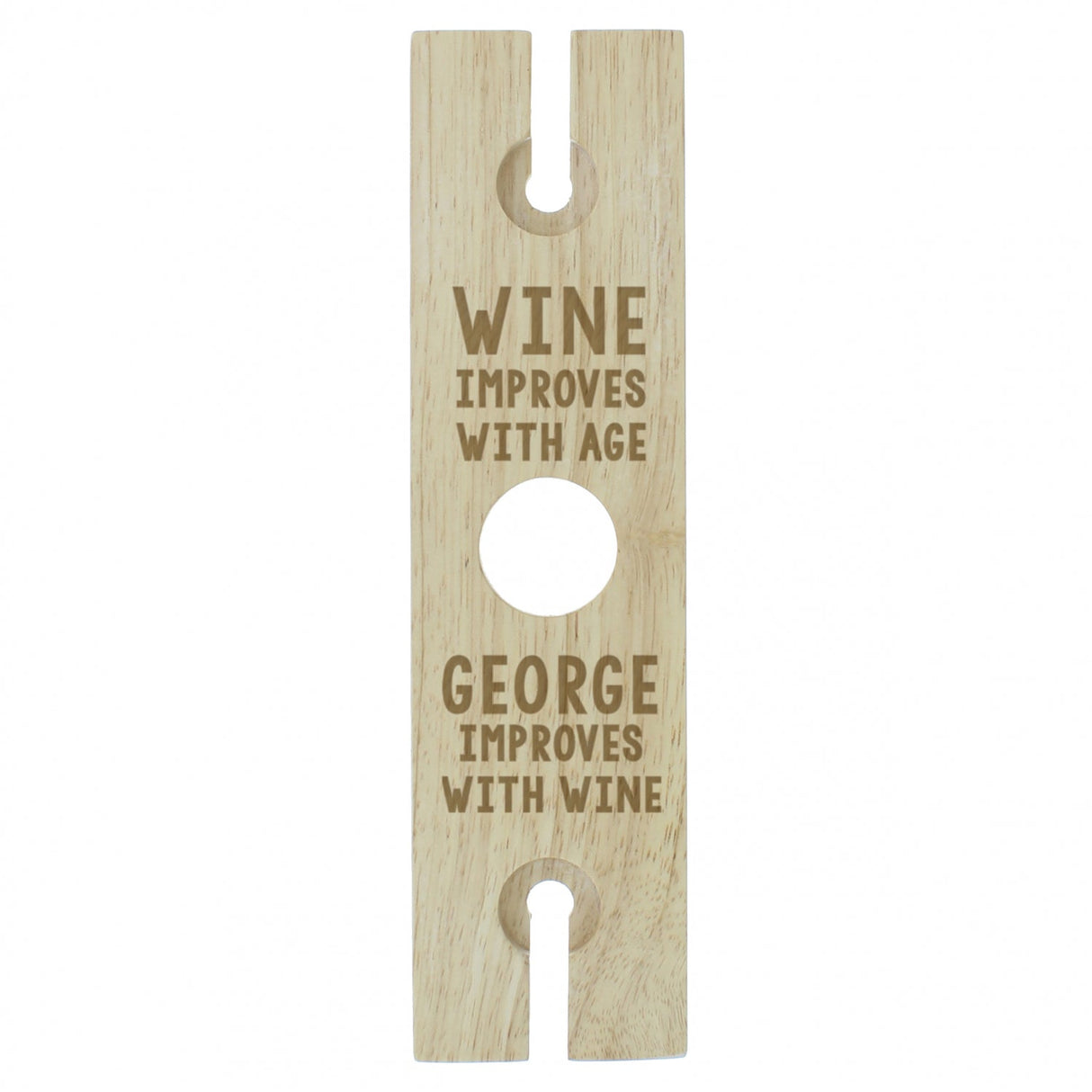 Personalised ’Improves With Wine’ Wine Glass & Bottle Holder: 5 - Barware By Gift Moments