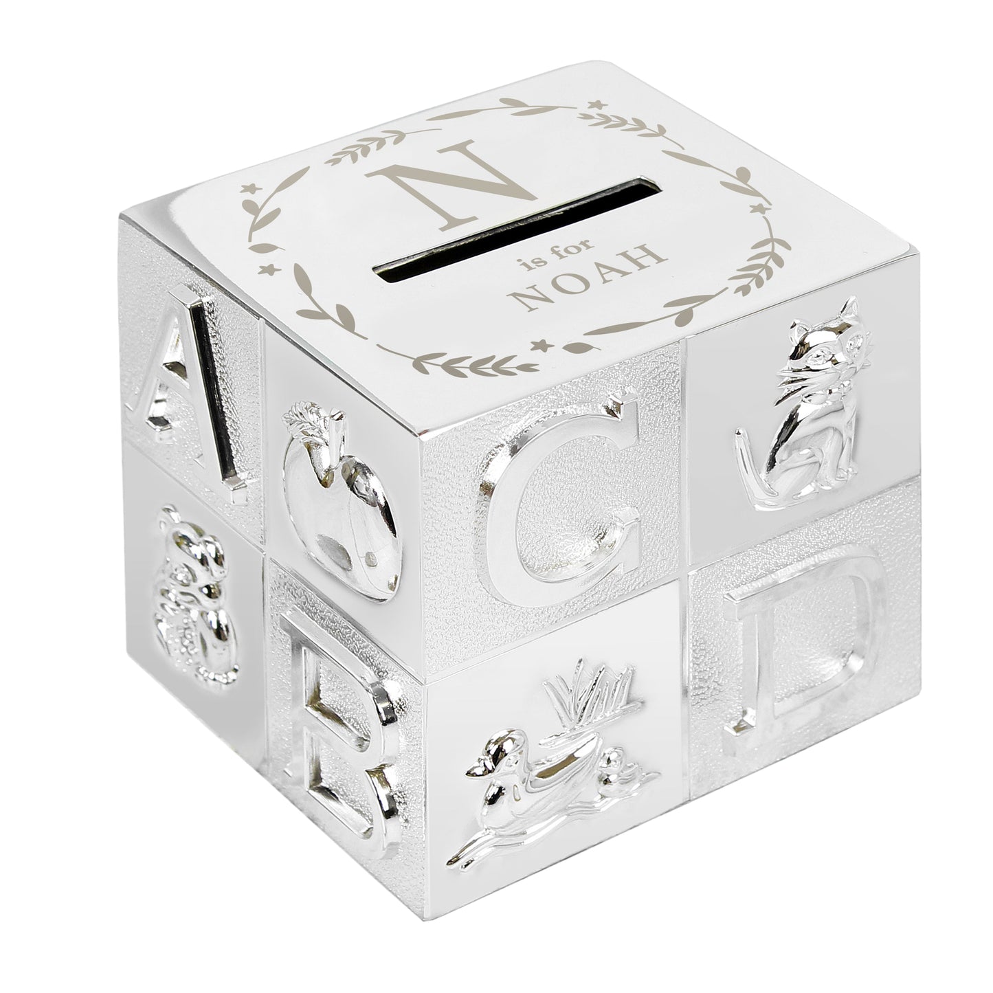 Personalised Initial ABC Money Box: 5 - Money Boxes By Gift Moments