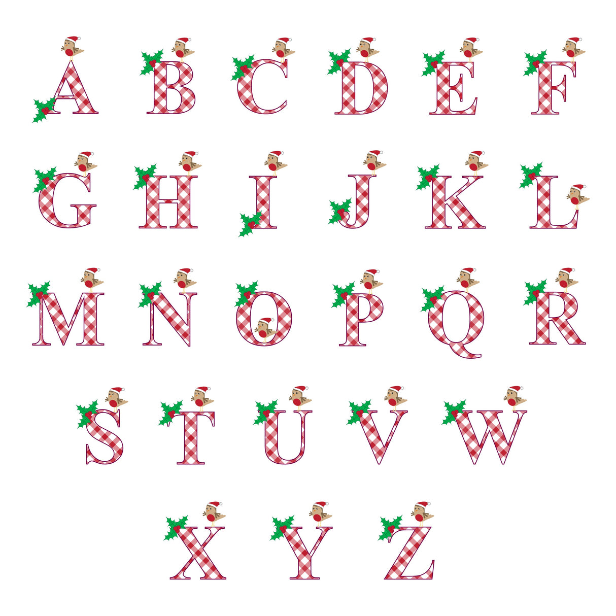 Personalised Initial Little Robin Bauble: 6 - Christmas Baubles By Gift Moments