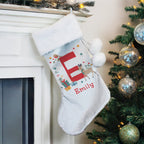 Personalised Initial Reindeer Christmas Stocking - Shop Christmas Stockings At Gift Moments - 1