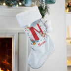 Personalised Initial Reindeer Christmas Stocking - Shop Christmas Stockings At Gift Moments - 3