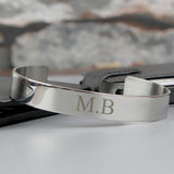 Personalised Initial Stainless Steel Bangle: 1 - Bracelets By Gift Moments