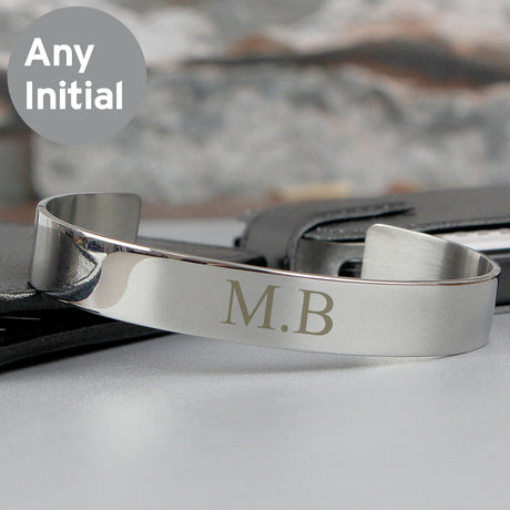 Personalised Initial Stainless Steel Bangle: 2 - Bracelets By Gift Moments