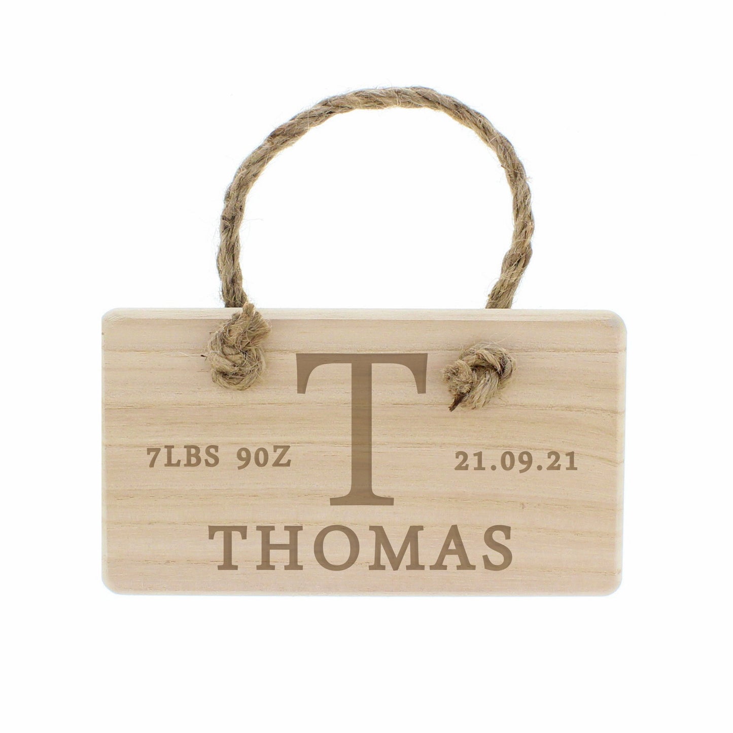 Personalised Initial Wooden Sign: 5 - Signs & Plaques By Gift Moments