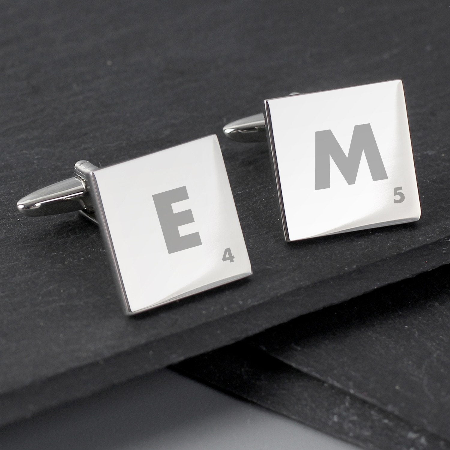 Personalised Initials and Age Square Cufflinks: 2 - Cufflinks & Tie Slides By Gift Moments