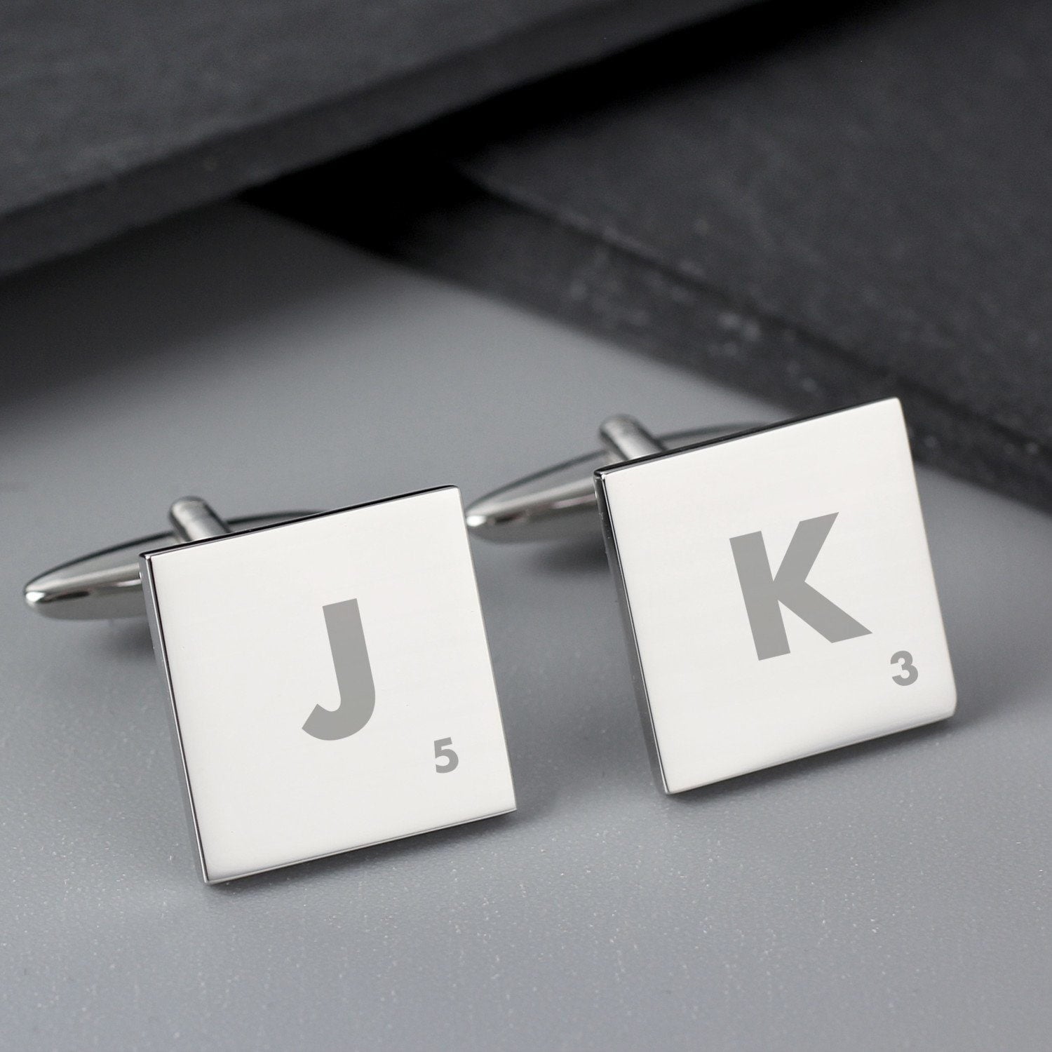 Personalised Initials and Age Square Cufflinks: 3 - Cufflinks & Tie Slides By Gift Moments