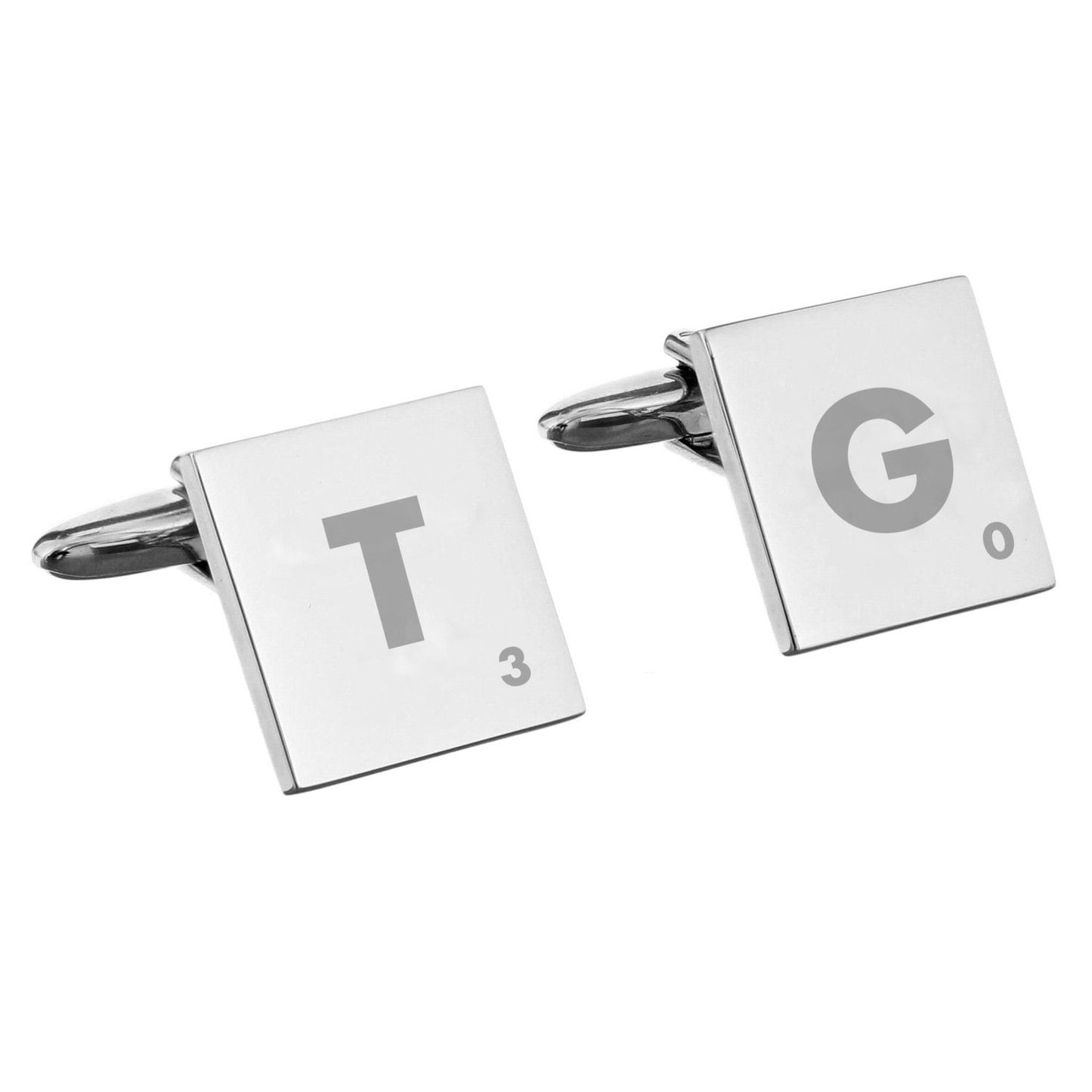 Personalised Initials and Age Square Cufflinks: 5 - Cufflinks & Tie Slides By Gift Moments