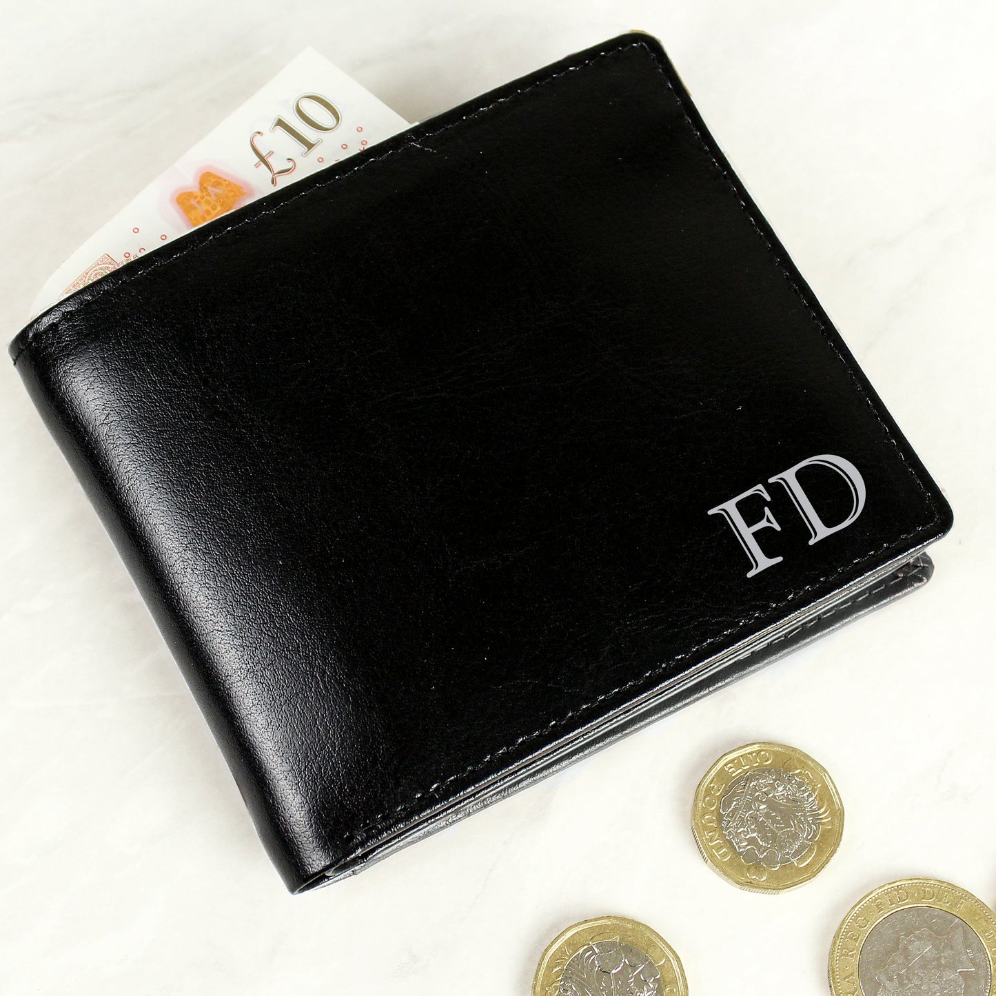 Personalised Initials Leather Wallet: 4 - Wallets & Money Clips By Gift Moments