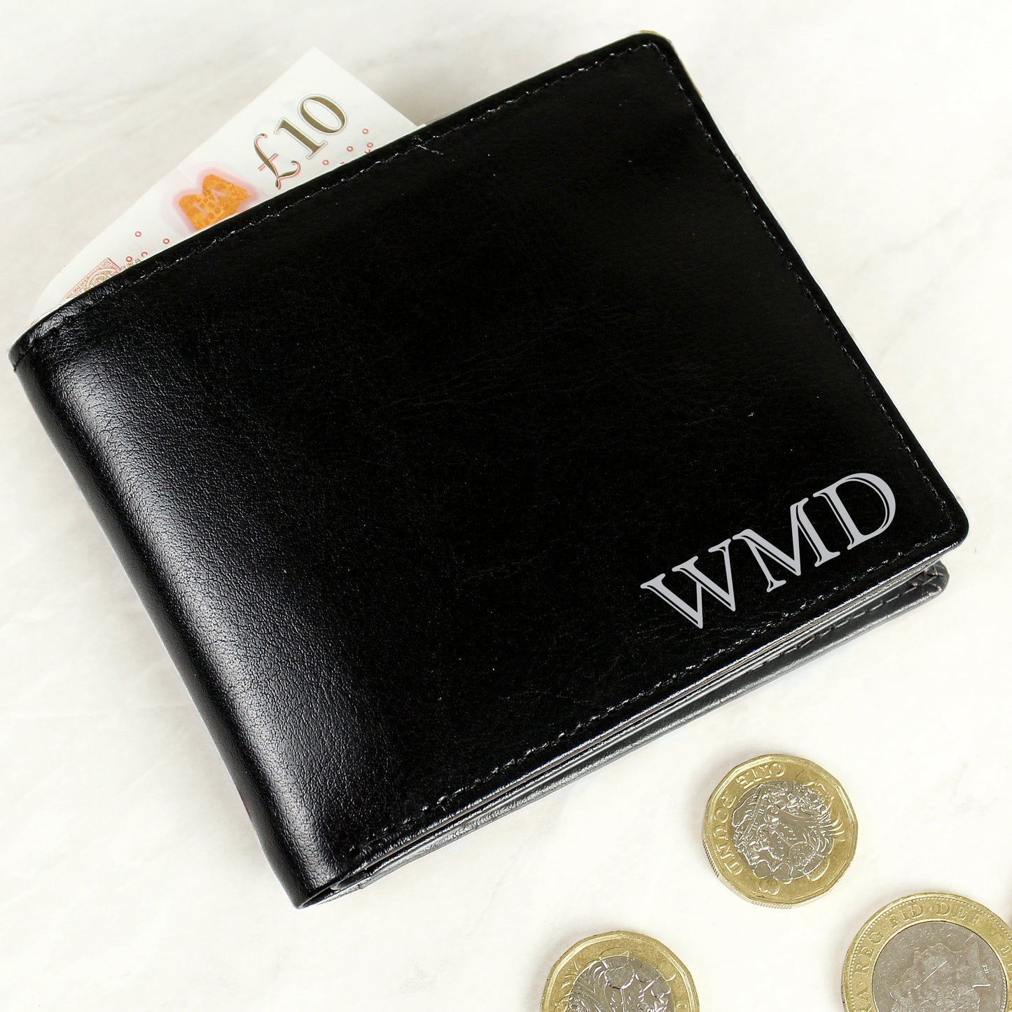Personalised Initials Leather Wallet: 1 - Wallets & Money Clips By Gift Moments