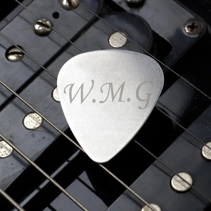 Personalised Initials Silver Plectrum: 2 - Keepsakes By Gift Moments
