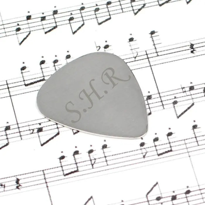 Personalised Initials Silver Plectrum: 4 - Keepsakes By Gift Moments