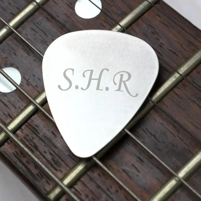 Personalised Initials Silver Plectrum: 6 - Keepsakes By Gift Moments