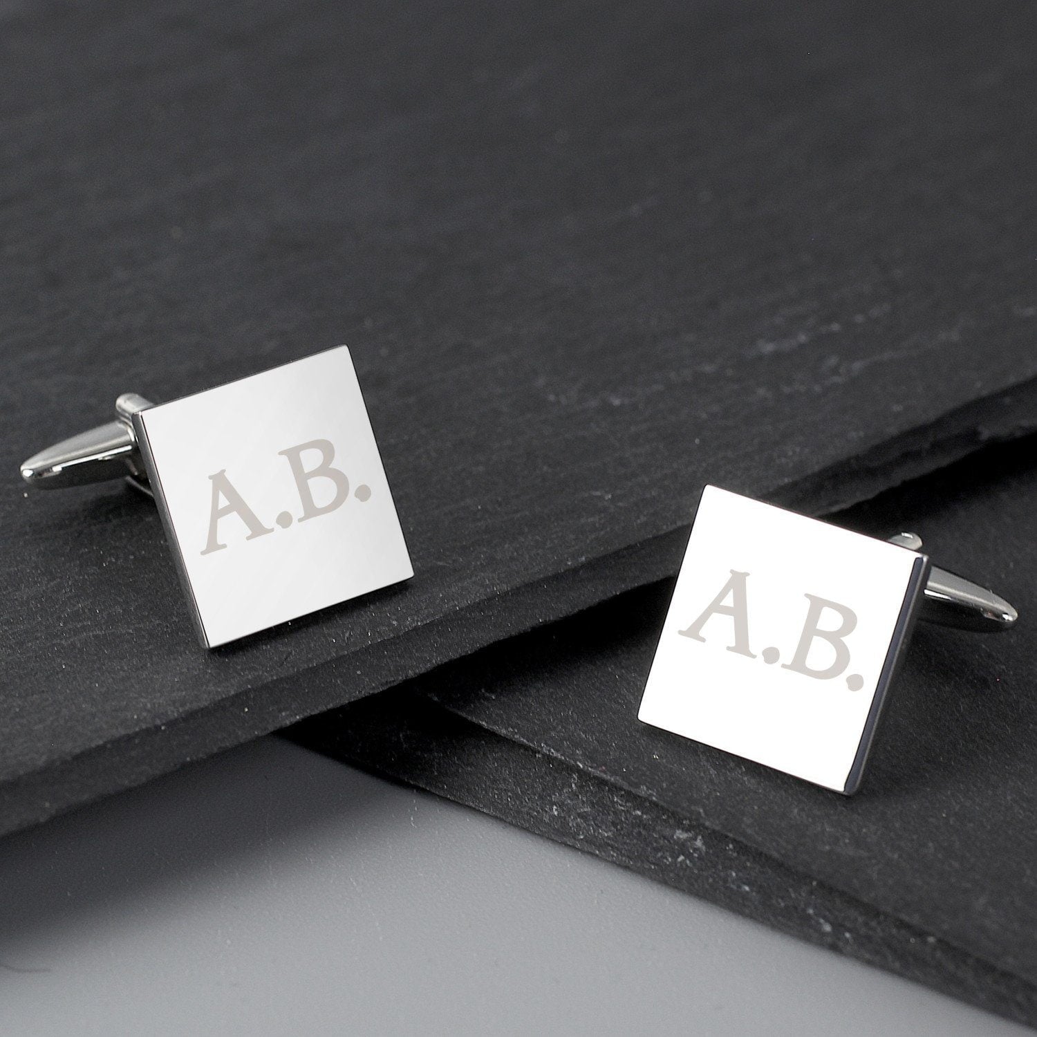 Personalised Initials Square Cufflinks - Shop Cufflinks & Tie Slides At Gift Moments - 2