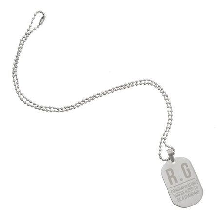 Personalised Initials Stainless Steel Dog Tag Necklace: 6 - Necklaces By Gift Moments