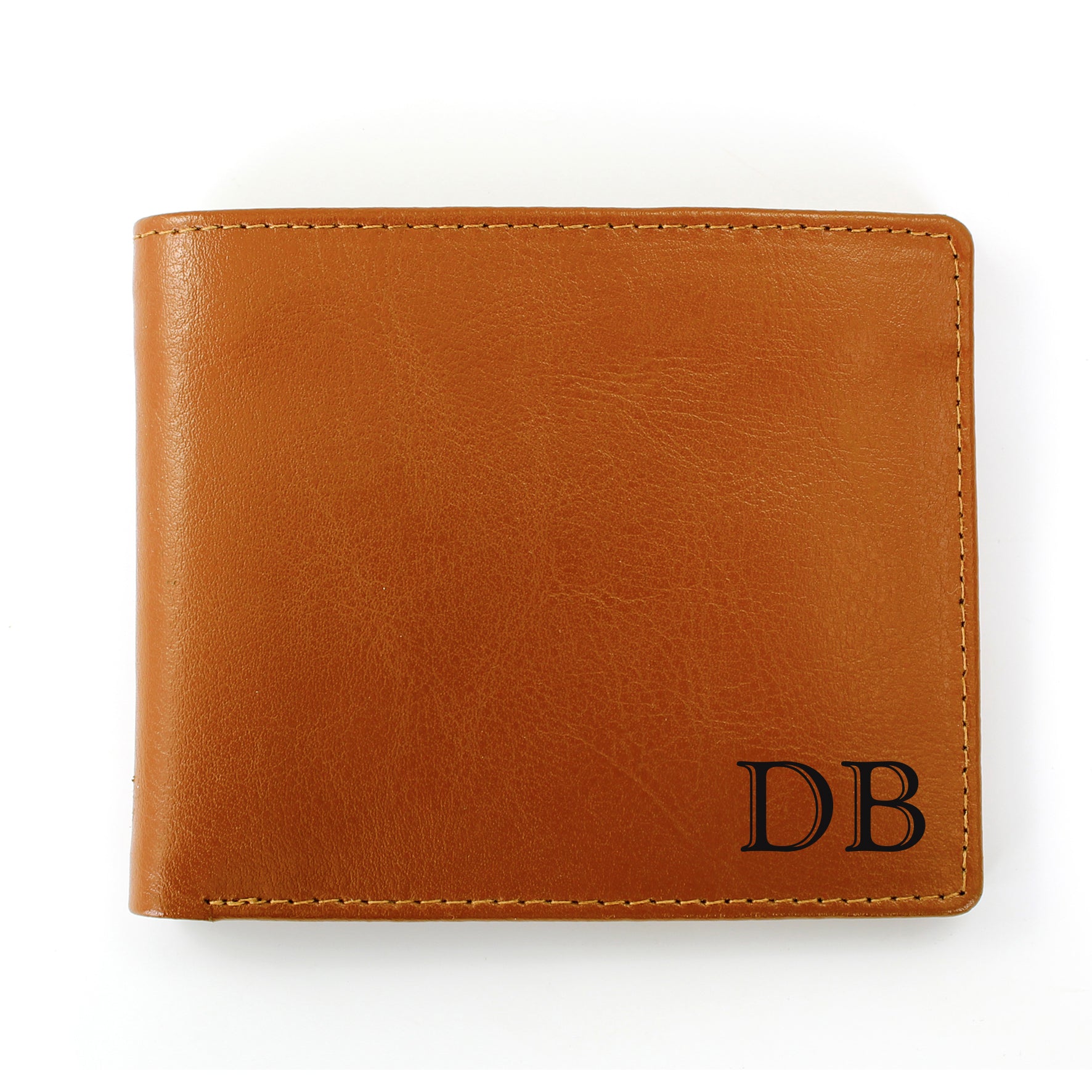 Personalised Initials Tan Leather Wallet: 2 - Wallets & Money Clips By Gift Moments