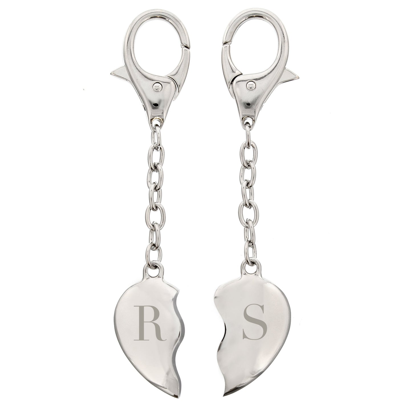 Personalised Initials Two Hearts Keyring: 4 - Keyrings By Gift Moments