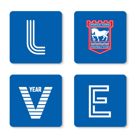 Personalised Ipswich Town FC Love Coasters: 1 - Coasters By Ipswich Town