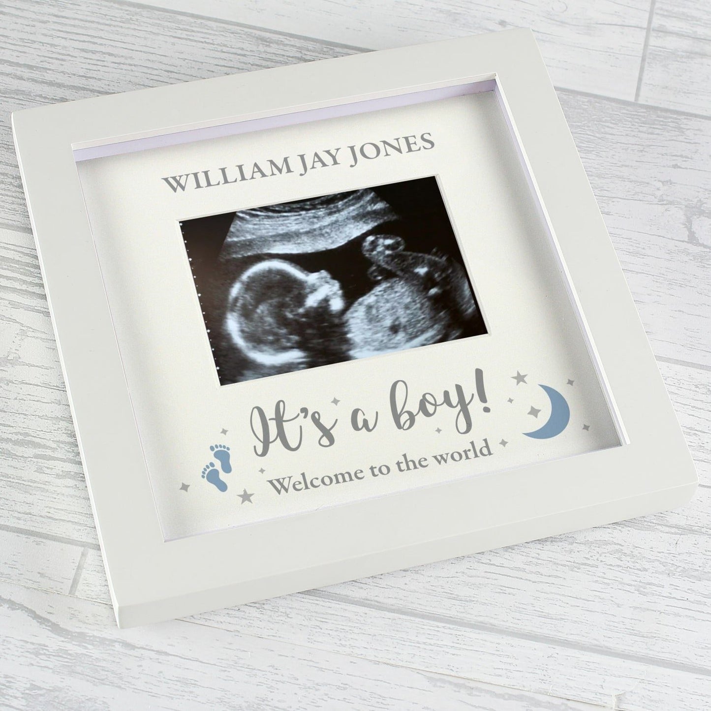 Personalised ’It’s A Boy’ Baby Scan Frame: 2 - Photo Frames By Gift Moments