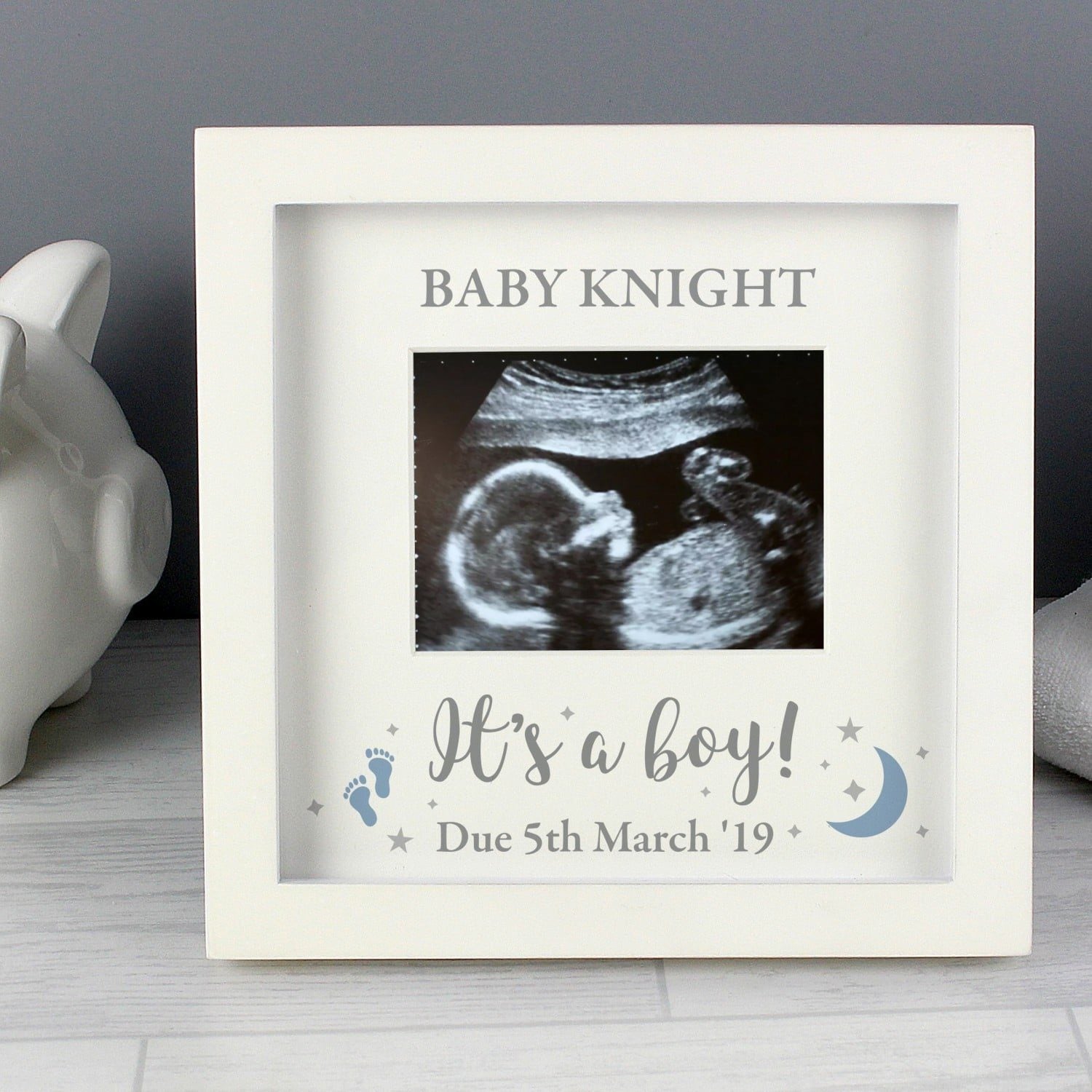 Personalised ’It’s A Boy’ Baby Scan Frame: 1 - Photo Frames By Gift Moments