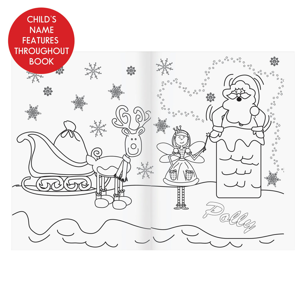 Personalised ’It’s Christmas’ Fairy Colouring Book - Shop Books At Gift Moments - 5