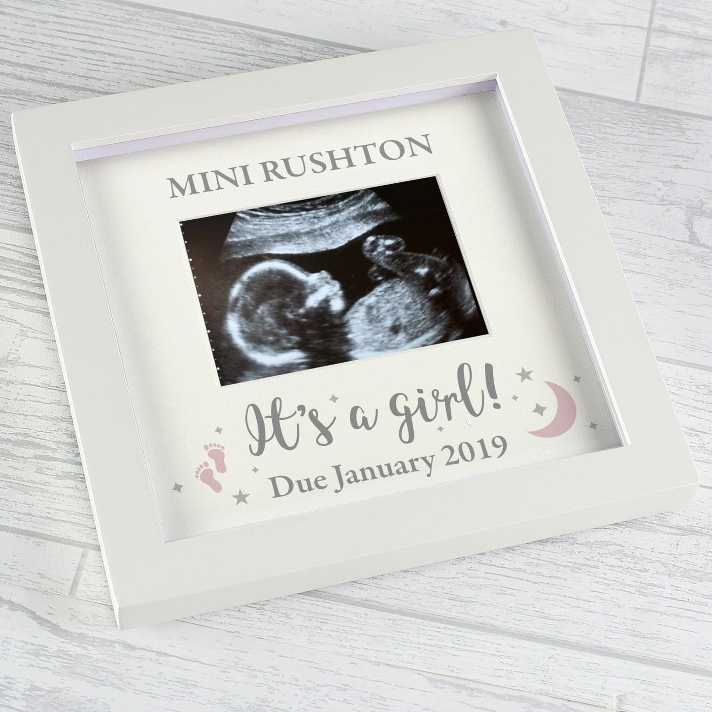 Personalised ’It’s A Girl’ Baby Scan Frame: 2 - Photo Frames By Gift Moments