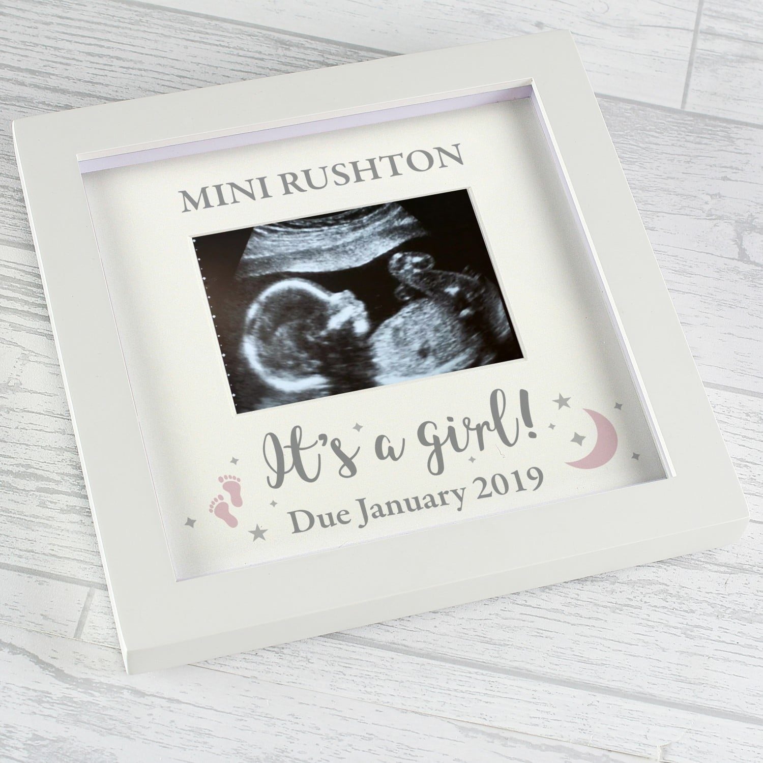 Personalised ’It’s A Girl’ Baby Scan Frame: 2 - Photo Frames By Gift Moments