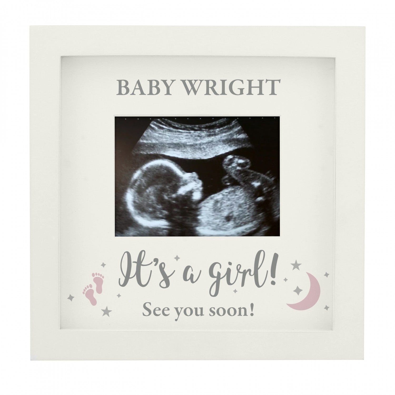 Personalised ’It’s A Girl’ Baby Scan Frame: 3 - Photo Frames By Gift Moments