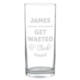 Personalised Its...OClock Hi Ball Bubble Glass: 5 - Highball Glasses By Gift Moments