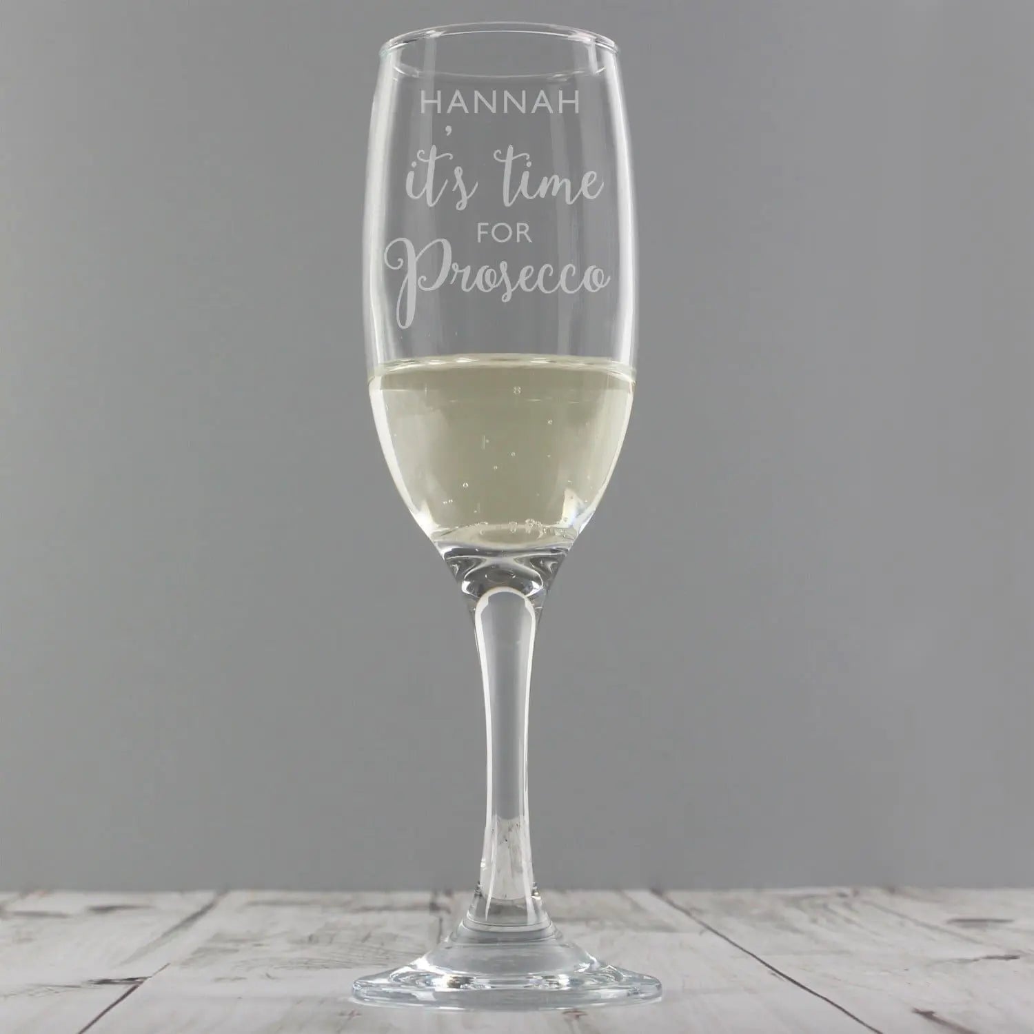 Personalised ’It’s Time for Prosecco’ Flute: 1 - Champagne Flutes By Gift Moments