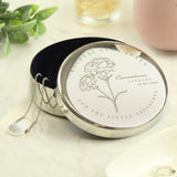 Personalised January Birth Flower Round Trinket Box: 1 - Trinket Boxes By Gift Moments