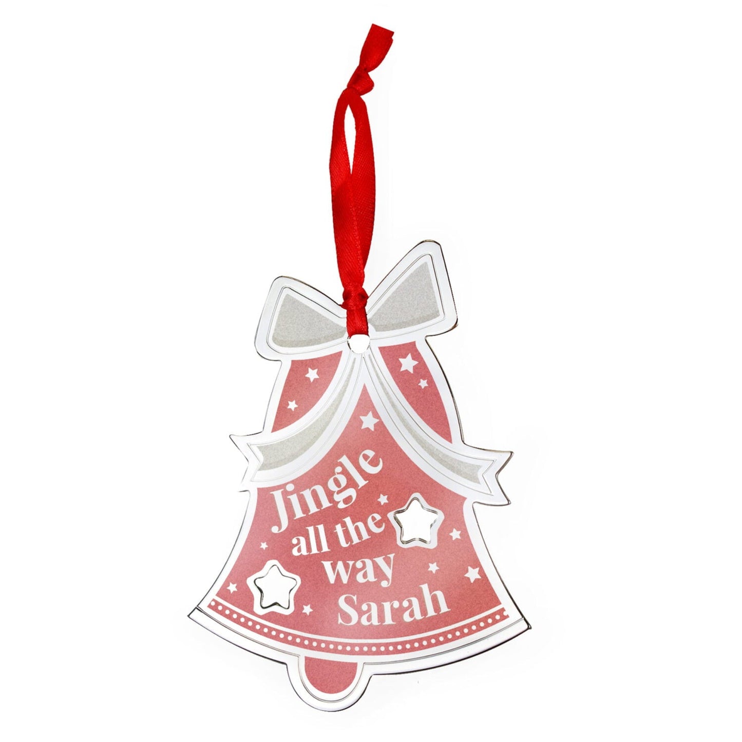 Personalised Jingle All The Way Bell Decoration: 3 - Christmas Decorations By Gift Moments
