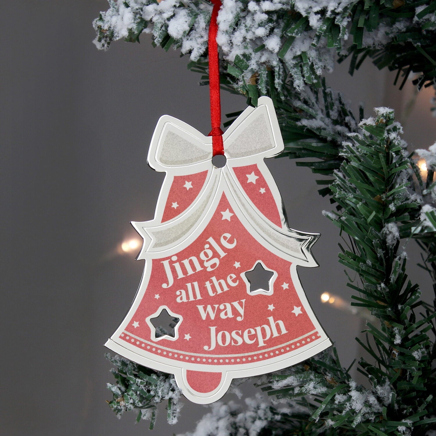 Personalised Jingle All The Way Bell Decoration: 1 - Christmas Decorations By Gift Moments