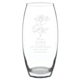 Personalised June Birth Flower Bullet Vase: 5 - Vases By Gift Moments