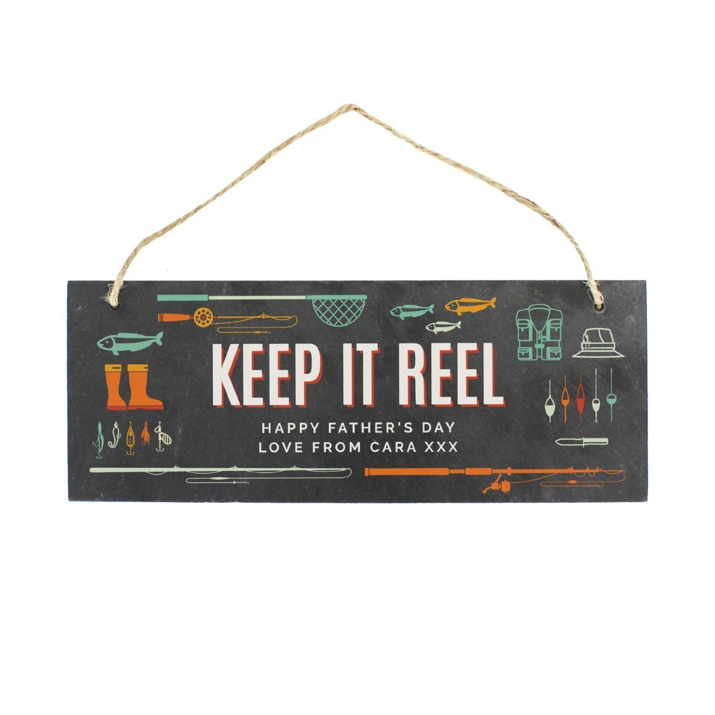 Personalised ’Keep It Reel’ Printed Hanging Slate Plaque: 4 - Signs & Plaques By Gift Moments